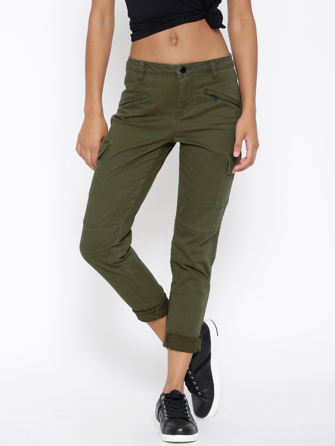 green cargo trousers womens