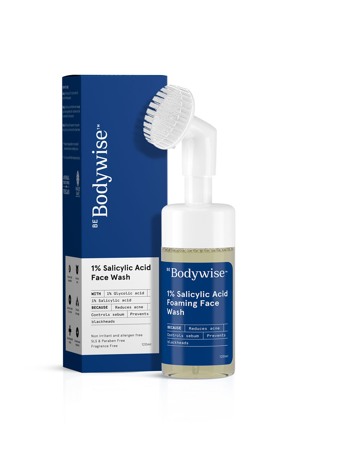 Buy Be Bodywise 1 Salicylic Acid Oil Control Foaming Face Wash 120 Ml