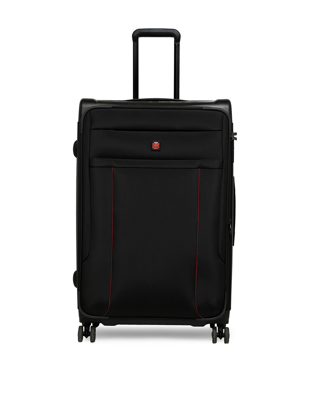 Buy SWISSBRAND PERTH Range Black Color Soft Large Luggage Trolley Bag