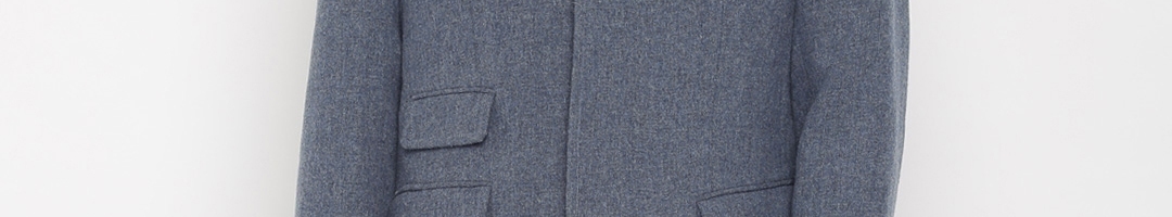 Buy Theme Blue Woollen Coat - Coats for Men 1451749 | Myntra