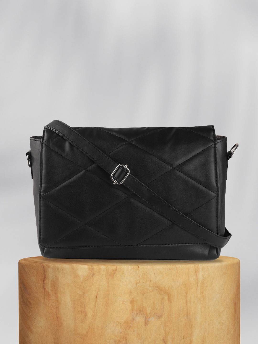 Buy DressBerry Black Quilted Sling Bag Handbags for Women 14519896 Myntra