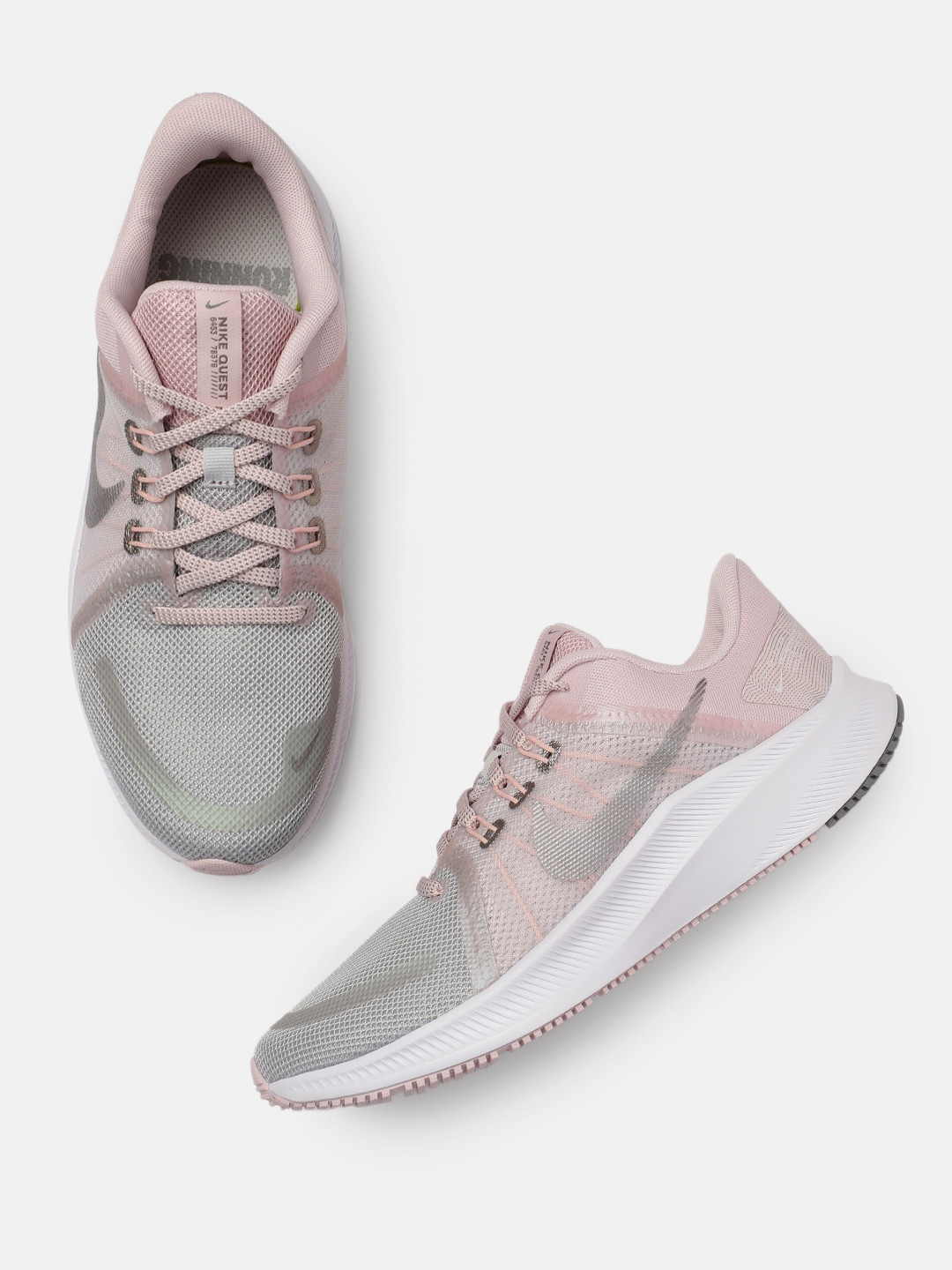 Buy Nike Women Pink & Grey QUEST 4 Premium Running Shoes Sports Shoes