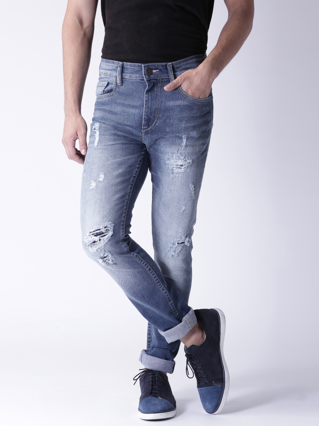 blue washed jeans mens