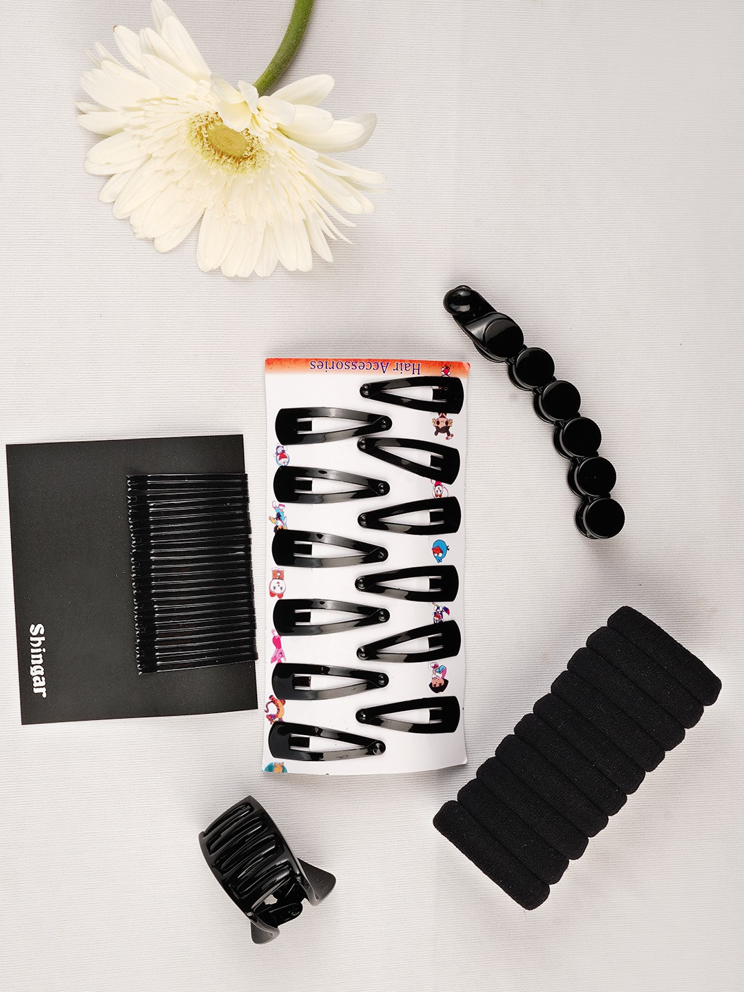 Buy LAIDA Black Solid Hair Accessory Set Hair Accessory for Women