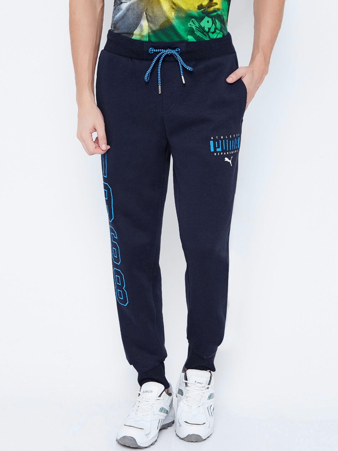 puma navy track pants