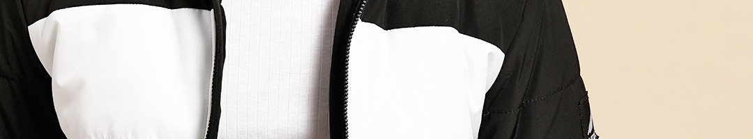 Buy Nautica Men Black & White Colourblocked Padded Jacket - Jackets for ...