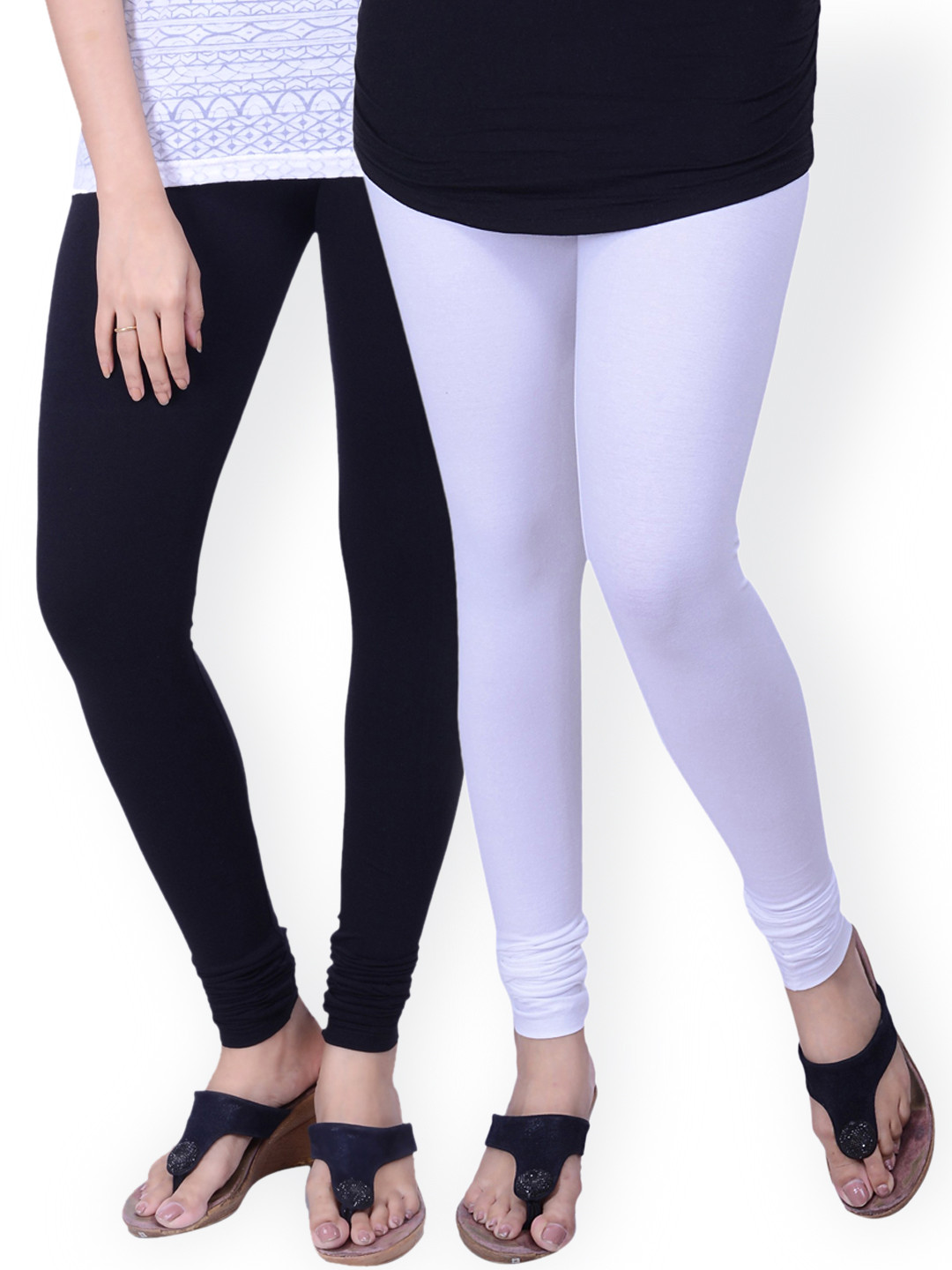 Buy LYRA Pack Of 2 Churidar Leggings Leggings for Women 1455261 Myntra