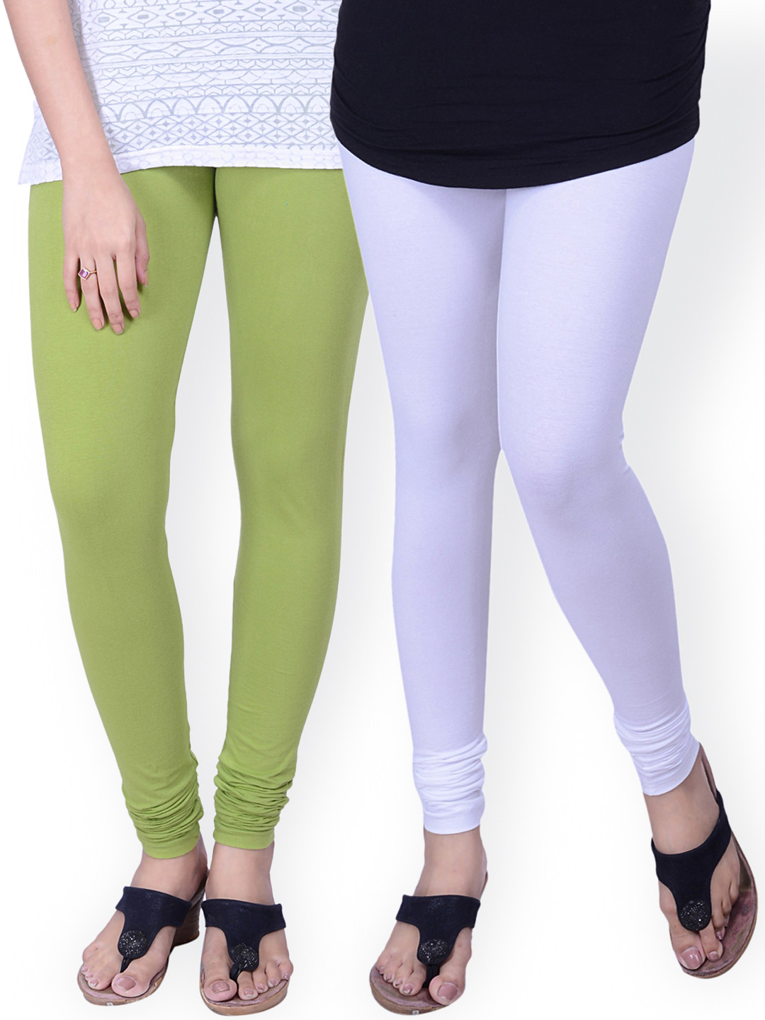 Buy LYRA Pack Of 2 Churidar Leggings Leggings for Women 1455266 Myntra