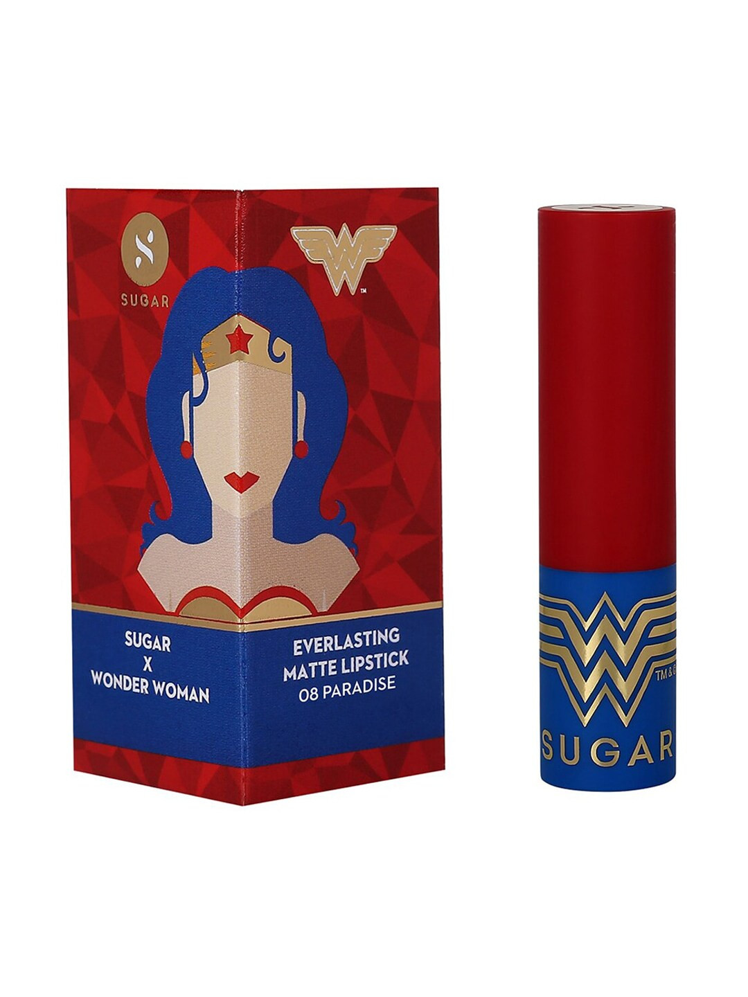 Buy SUGAR X Wonder Woman Everlasting Matte Lipstick 3.2 G Paradise 08 Lipstick for Women