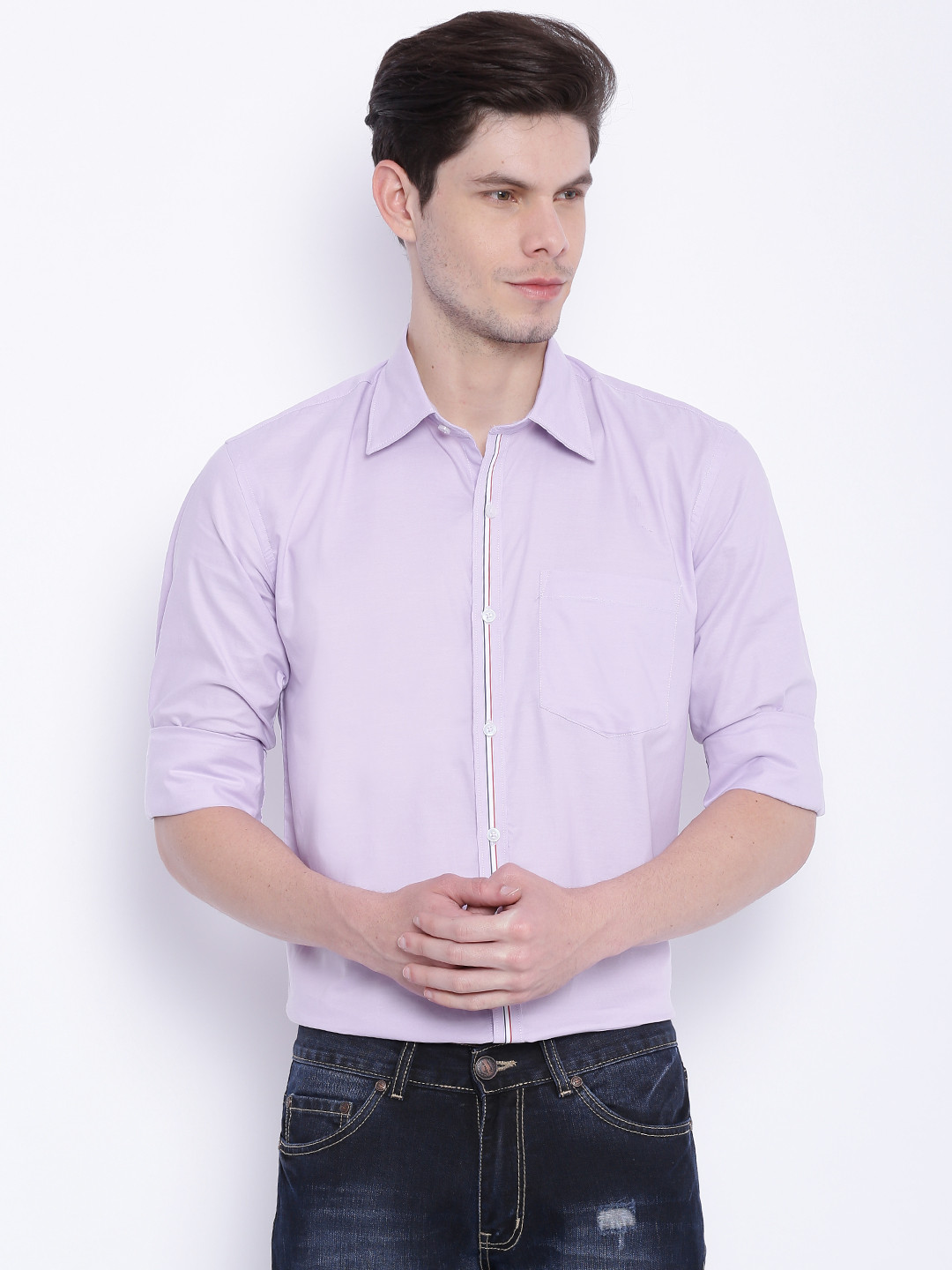 Buy American Crew Lavender Slim Fit Casual Shirt Shirts for Men