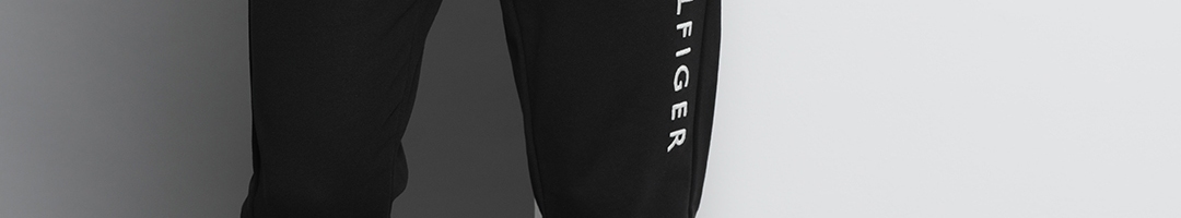 Buy Tommy Hilfiger Men Black Printed Joggers - Track Pants for Men ...