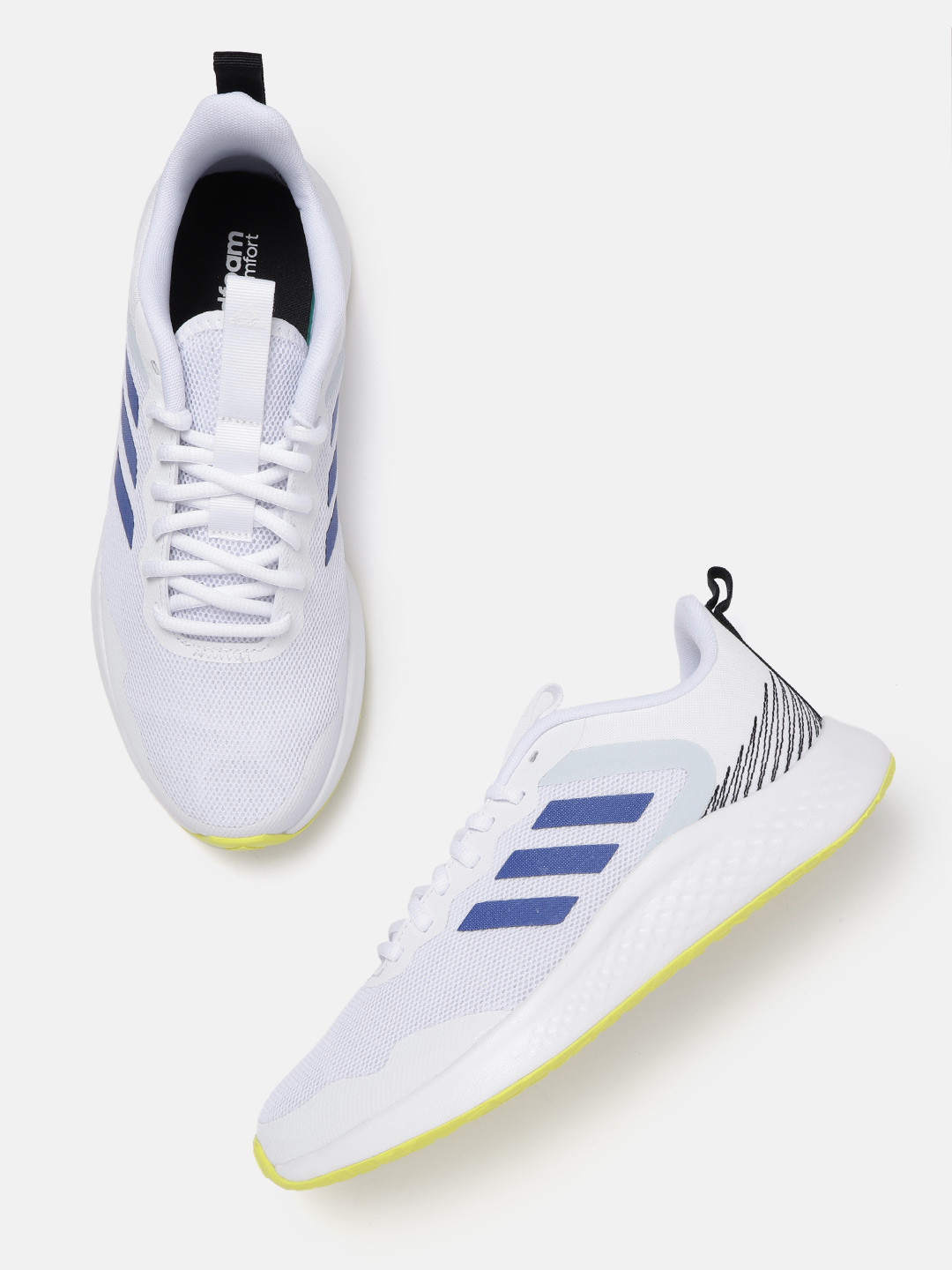 Buy ADIDAS Men White & Blue Fluidstreet Running Shoes Sports Shoes