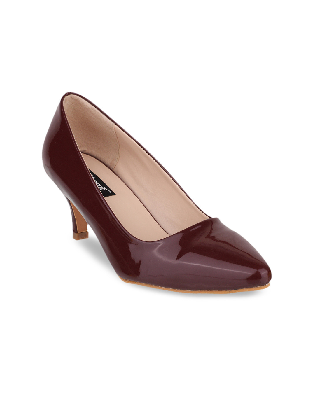 Buy Sherrif Shoes Maroon Kitten Heeled Pumps - Heels for Women 14595490