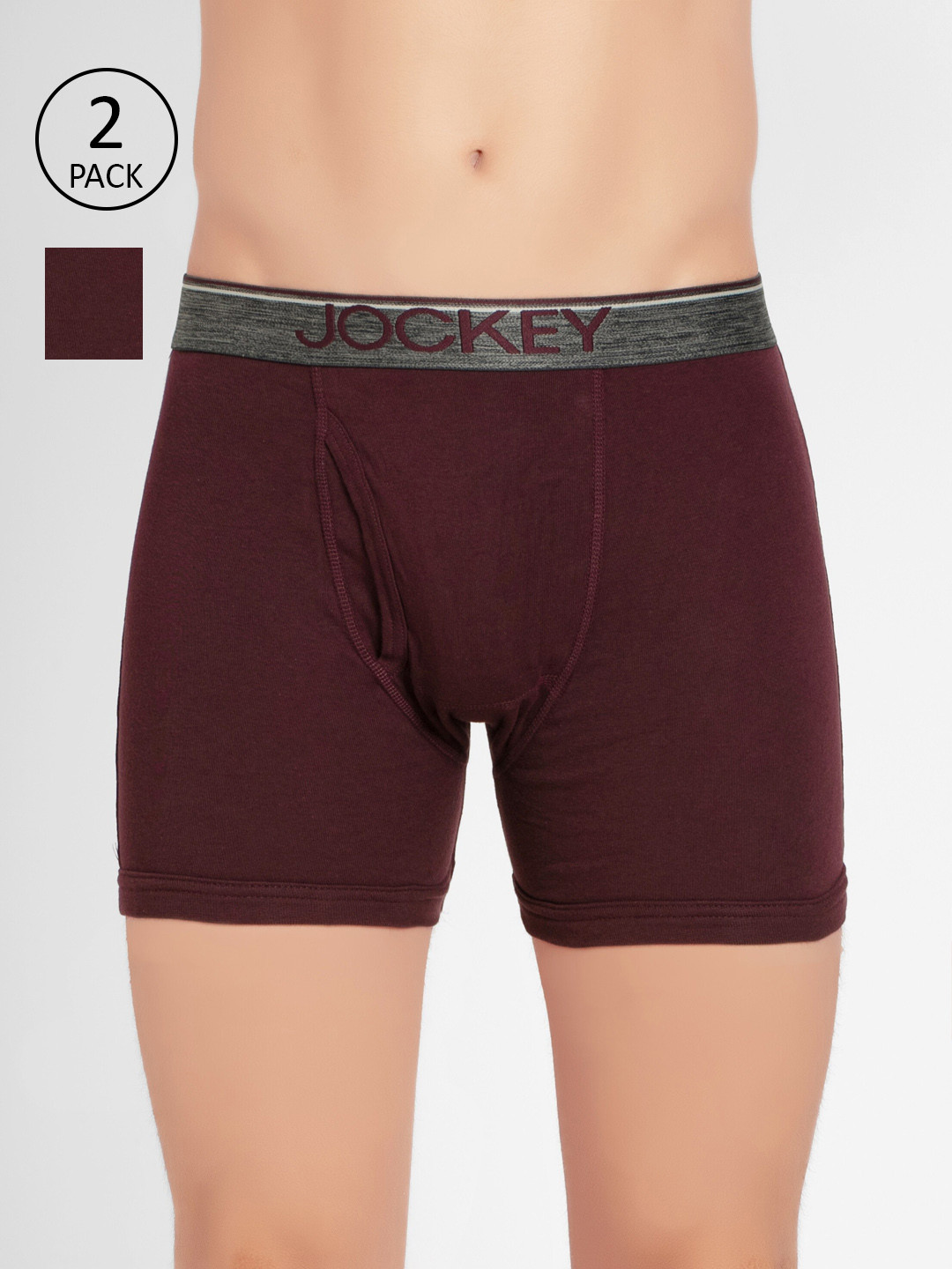 Buy Jockey Men Pack Of 2 Assorted Pure Cotton Boxer Style Briefs 8009