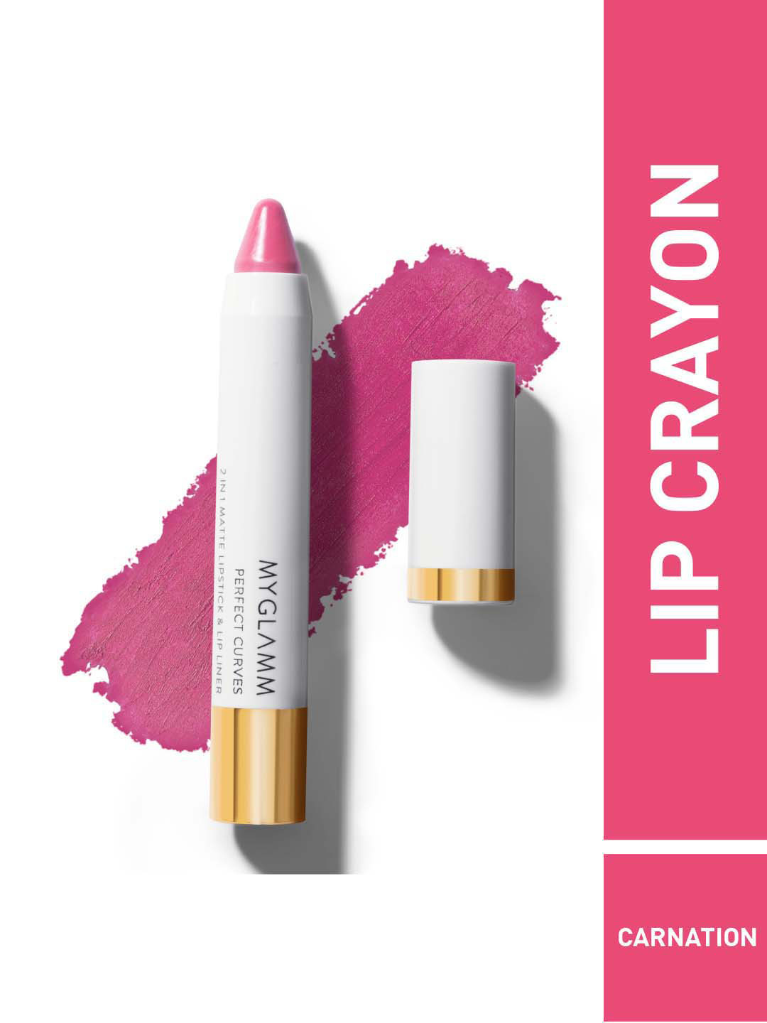 Buy MyGlamm Perfect Curves Matte Lip Crayon Carnation 3.7g Lipstick for Unisex 14603744 Myntra