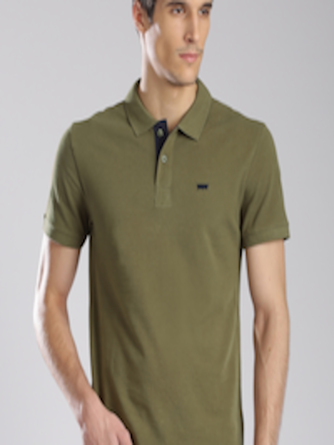 Buy Levis Men Olive Green Solid Polo T Shirt - Tshirts for Men 1460565 ...