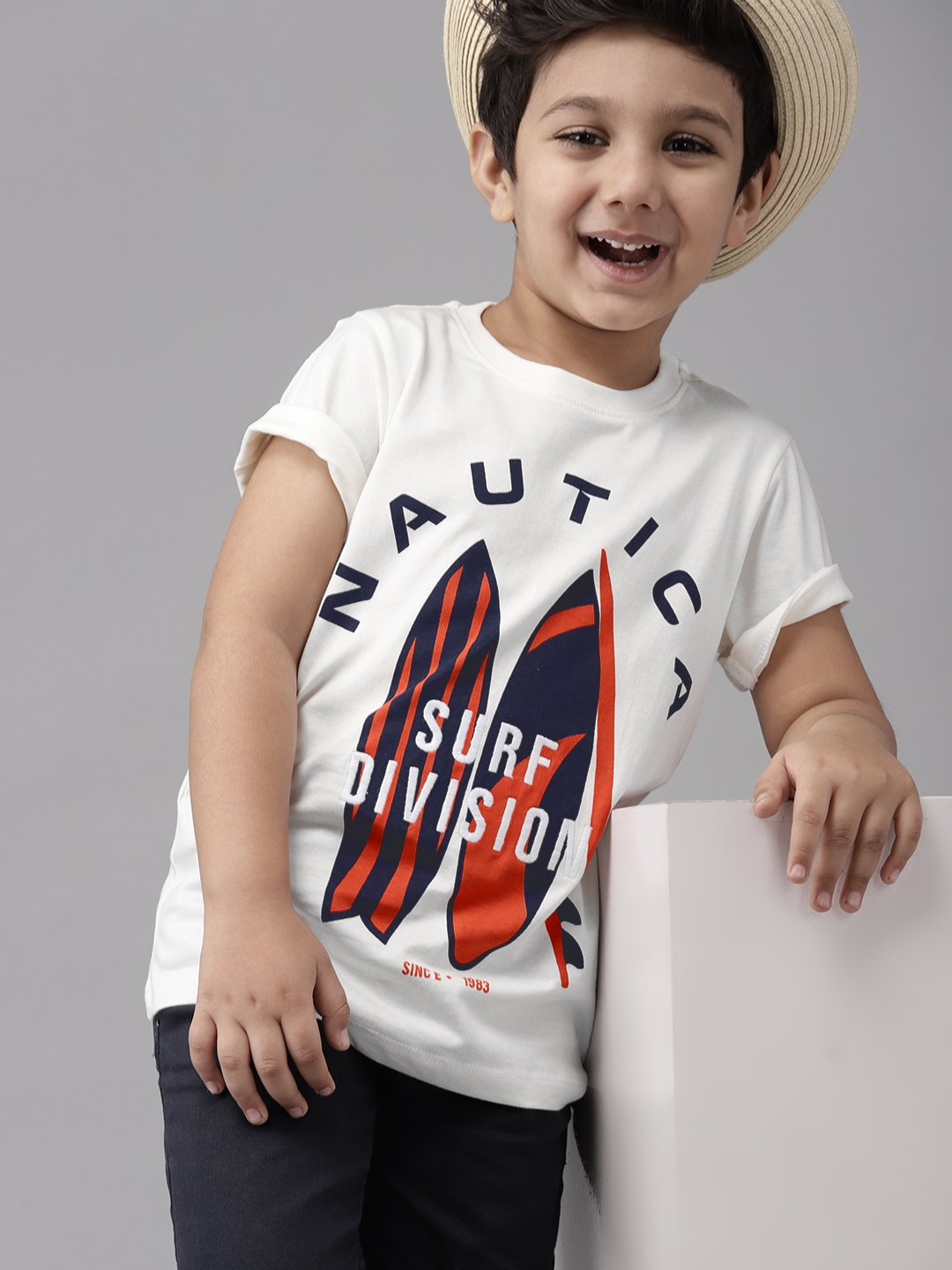 Buy Nautica Boys White Navy Pure Cotton Brand Logo Nautical Print T Buy Nautica Boys White Navy Pure Cotton Brand Logo Nautical Print T