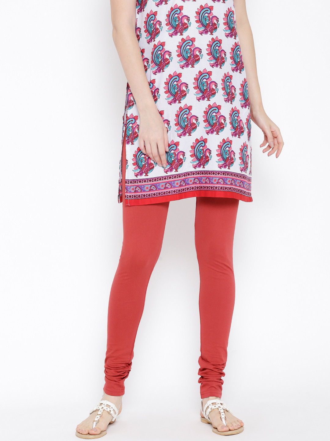 Buy BIBA Red Churidar Leggings Leggings for Women 1463130 Myntra