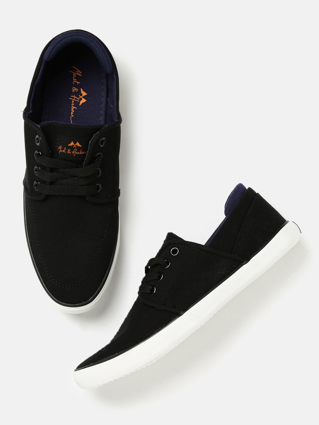 mast and harbour black sneakers