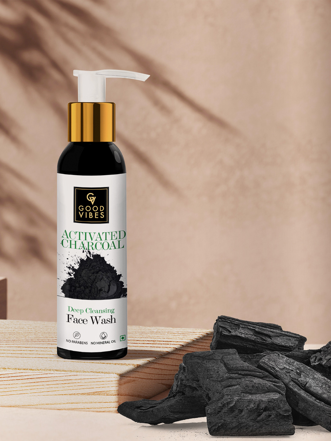 Buy Good Vibes Transparent Activated Charcoal Deep Cleansing Face Wash