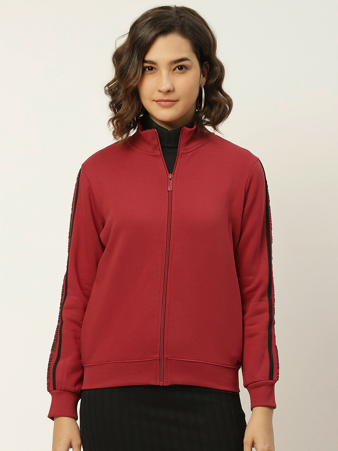 Buy Madame Women Red Hooded Sweatshirt - Sweatshirts for Women 14662846 | Myntra