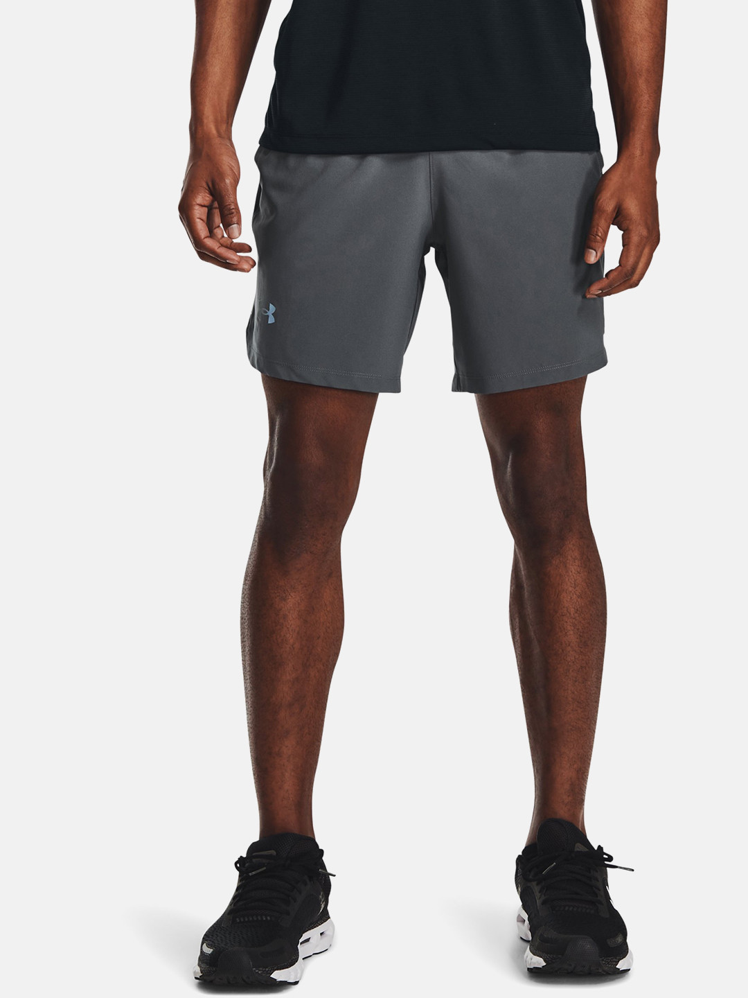 Buy UNDER ARMOUR Men Grey & Black Colourblocked Sports Shorts - Shorts ...