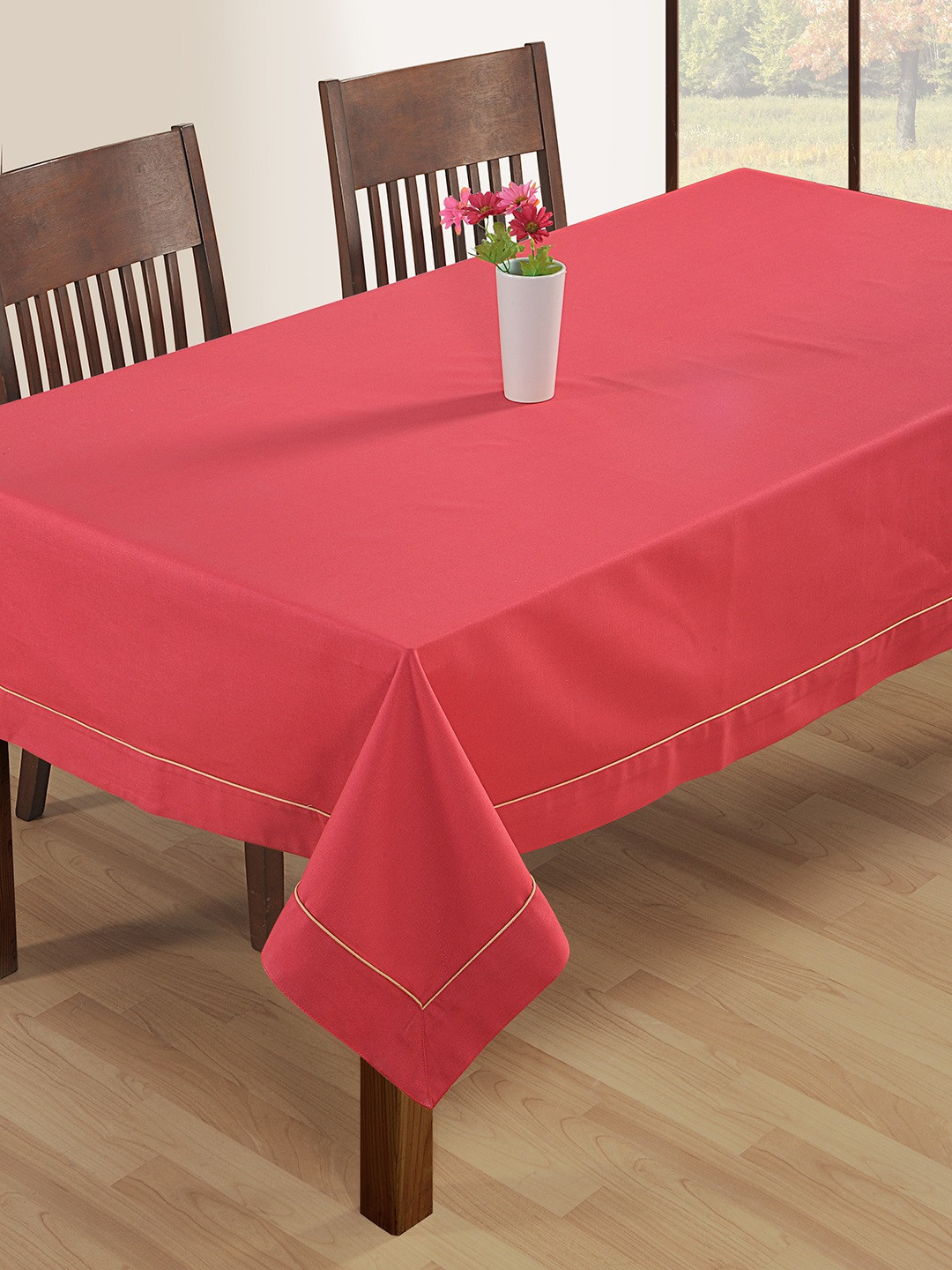 Buy SWAYAM Pink Rectangular 90" X 60" Cotton Table Cover Table Covers