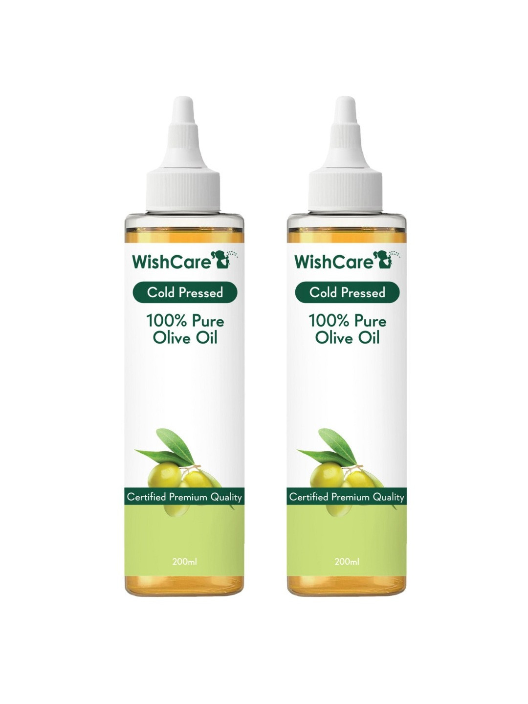 Buy WishCare Set Of 2 Premium Cold Pressed Olive Carrier Oil 200 ML