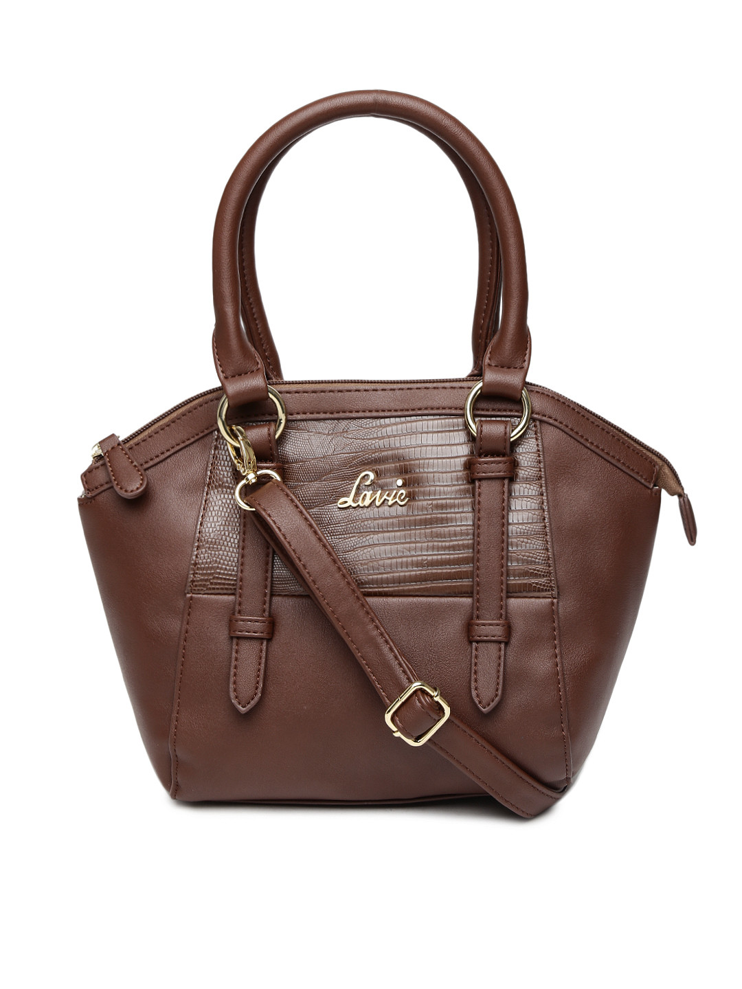 Buy Lavie Brown Textured Handbag Handbags for Women 1467221 Myntra