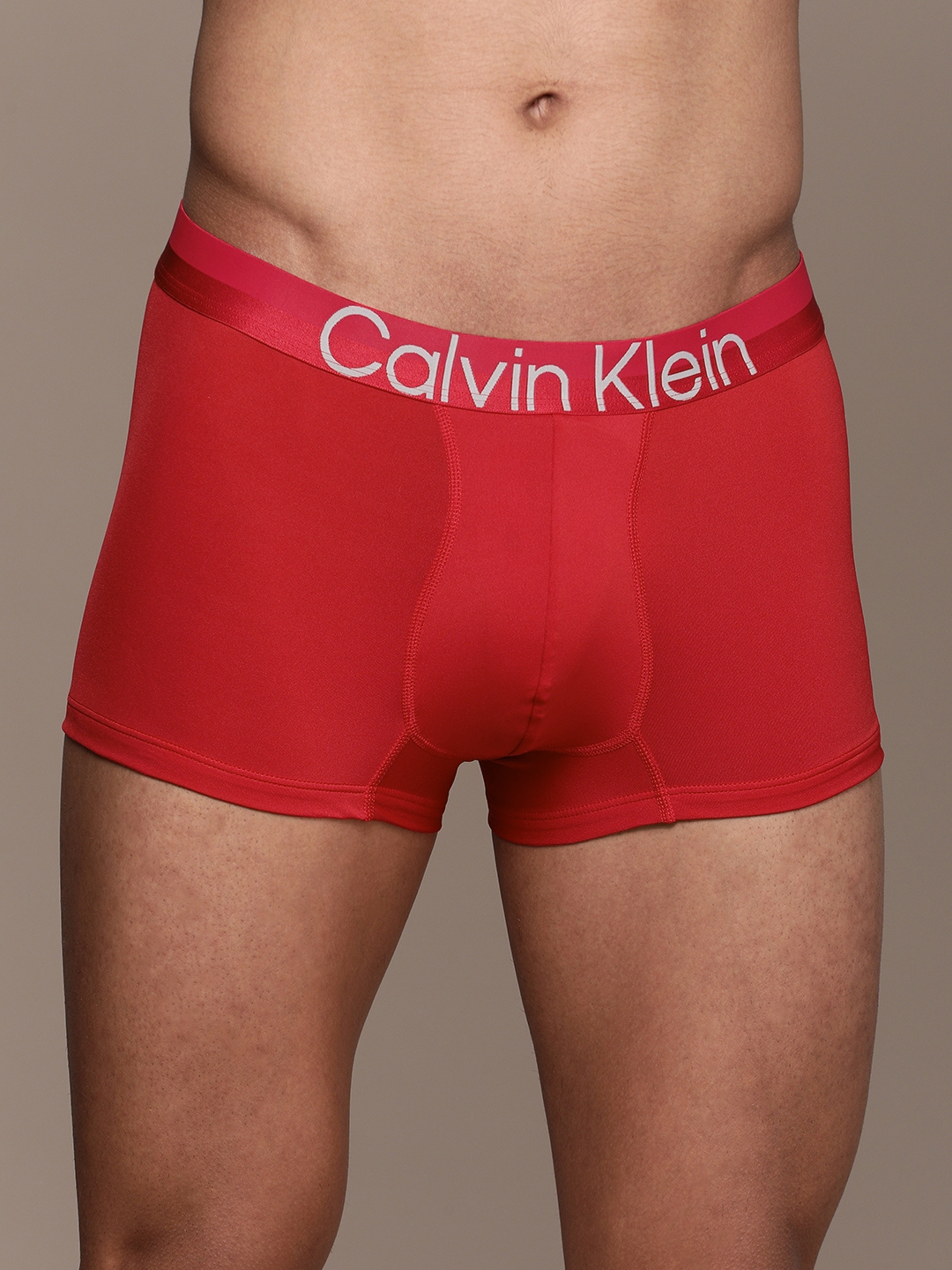 Buy Calvin Klein Underwear Men Red Solid Low Rise Trunk