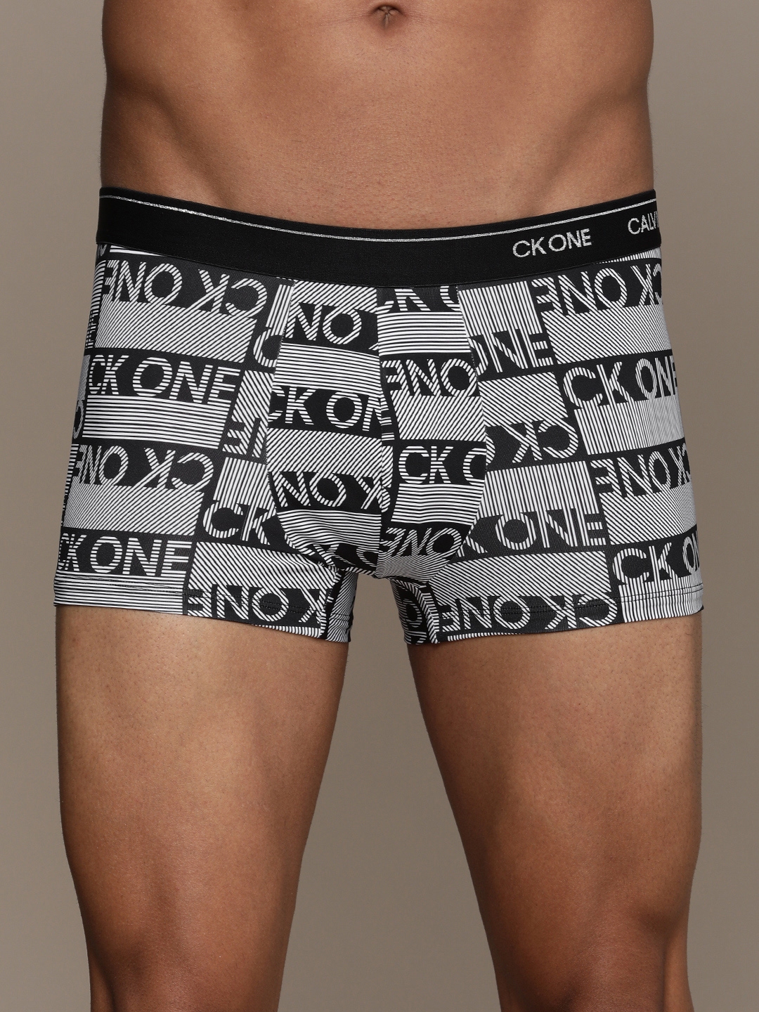 Buy Calvin Klein Underwear Men Black & Off White Printed