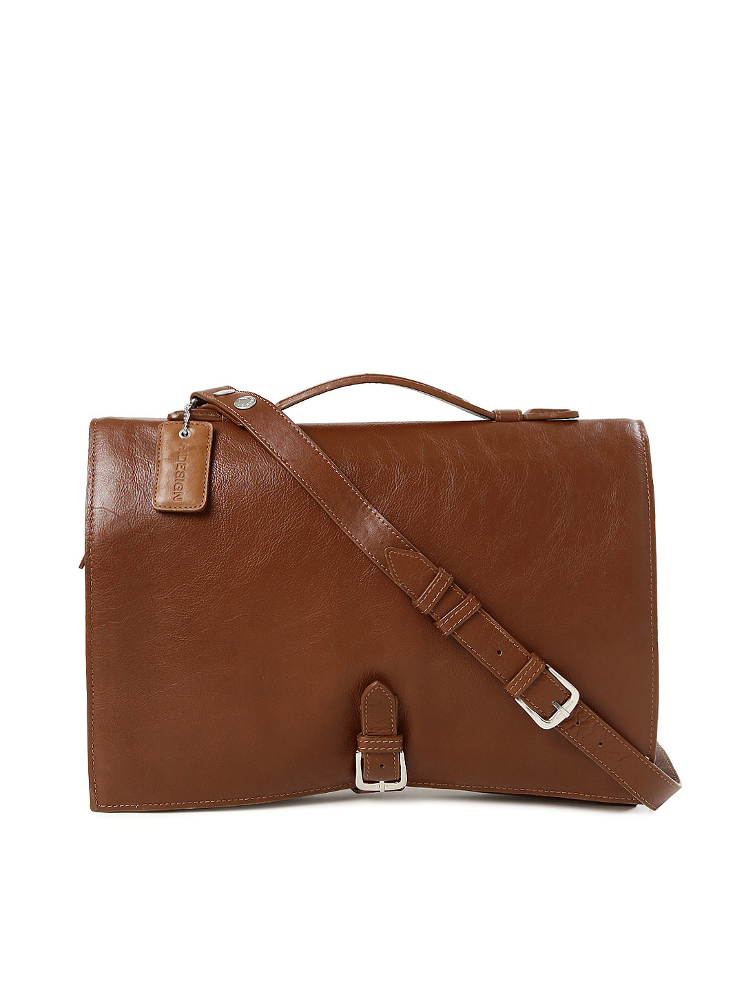 Buy Hidesign Unisex Tan Brown Leather Ace Messenger Bag Messenger Bag