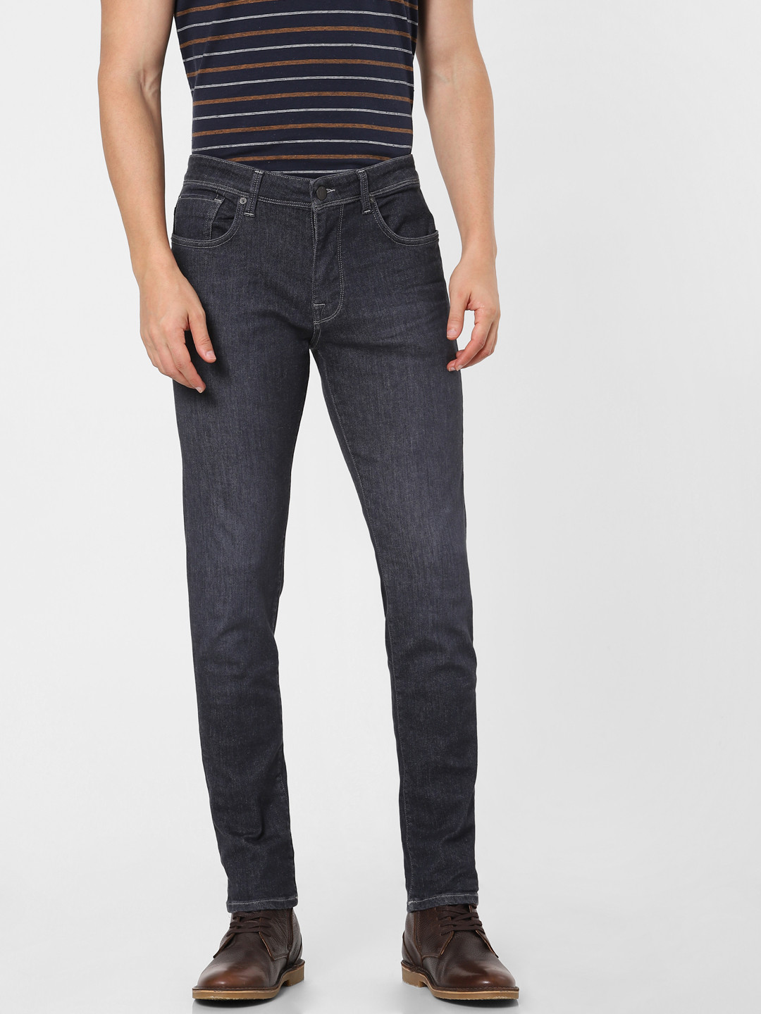 Buy SELECTED Men Grey Slim Fit Light Fade Stretchable Jeans Jeans for