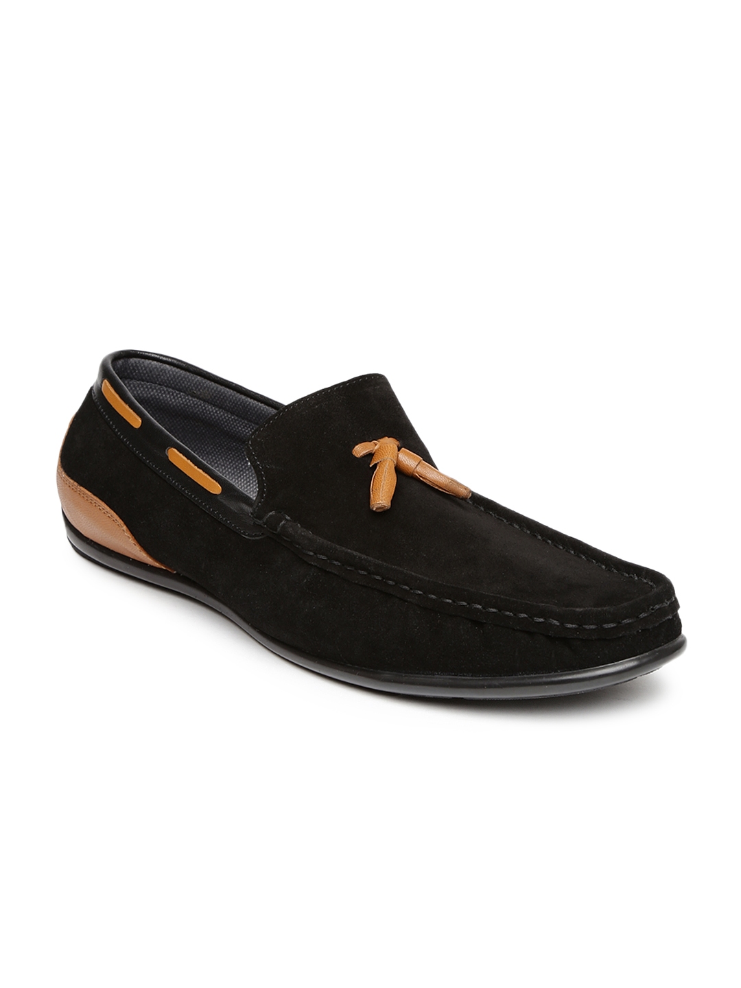 Buy San Frissco Men Black Suede Loafers - Casual Shoes for Men 1469102 ...