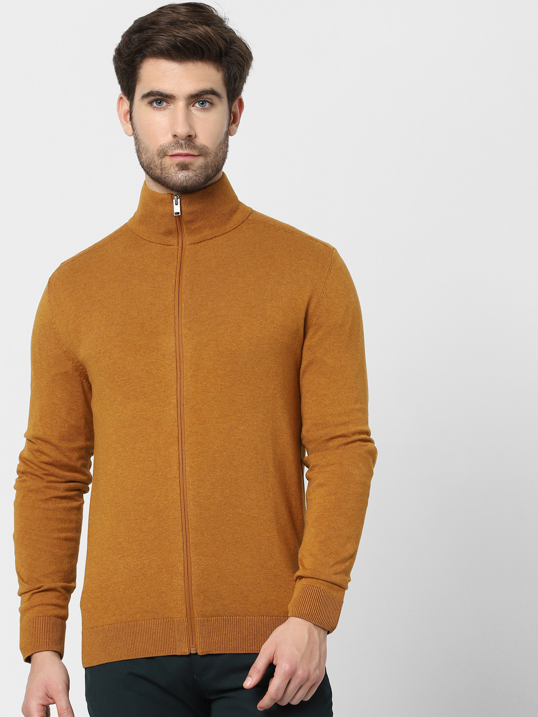 Men's Brown Solid Sweatshirt