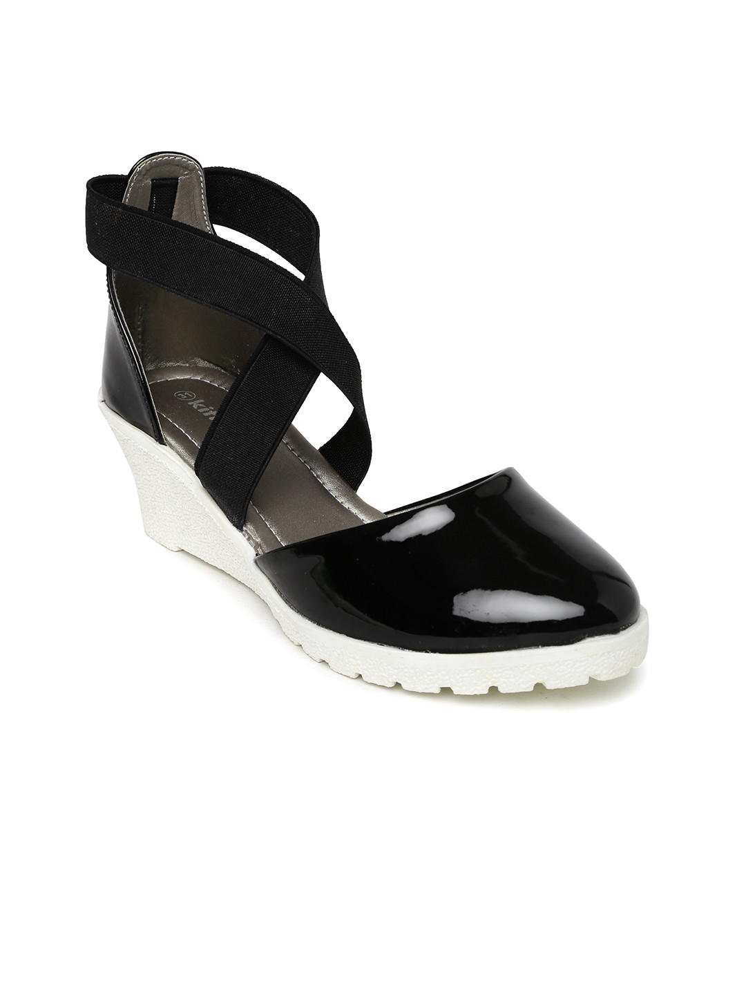 Buy Kittens Girls Black Wedges Heels for Girls 1470193 Myntra