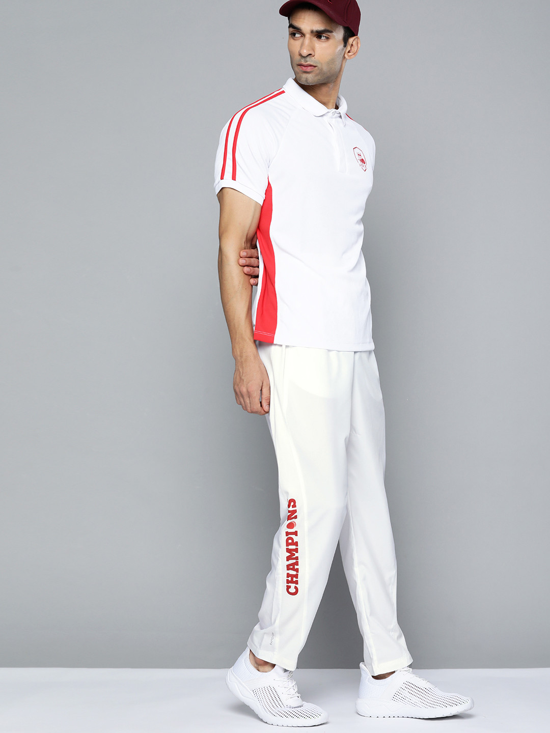Buy HRX By Hrithik Roshan Cricket Men Optic White Rapid Dry Typography
