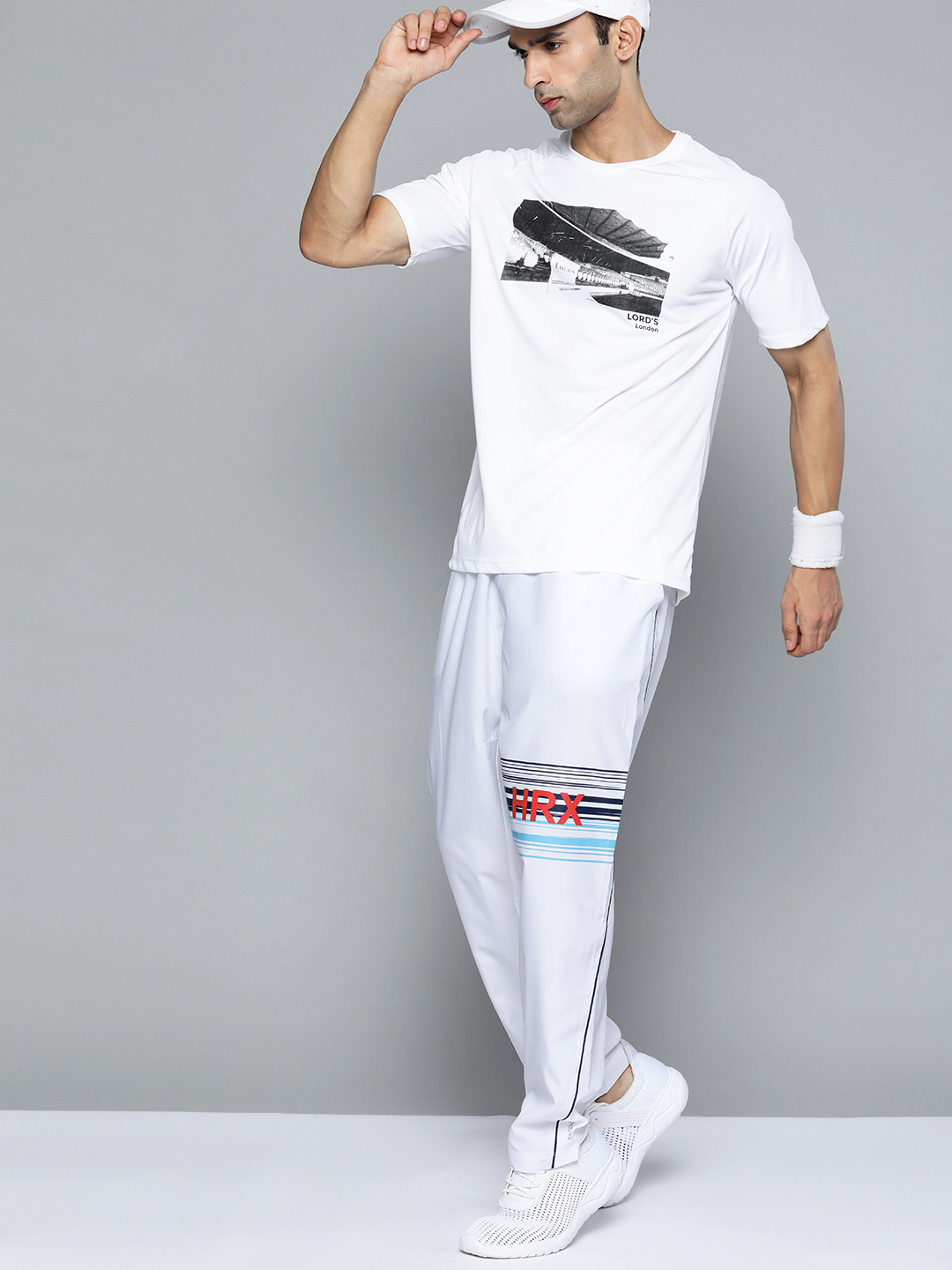Buy HRX By Hrithik Roshan Cricket Men White Rapid Dry Solid Track Pants