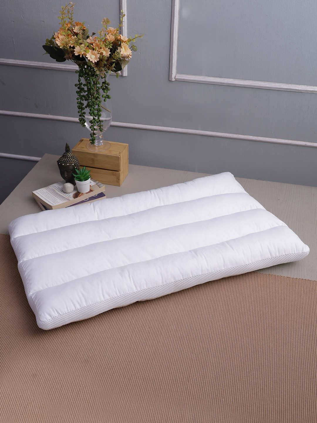 Buy Featherlite White Featherlite Orthopedic Ectangular Slim Pillow