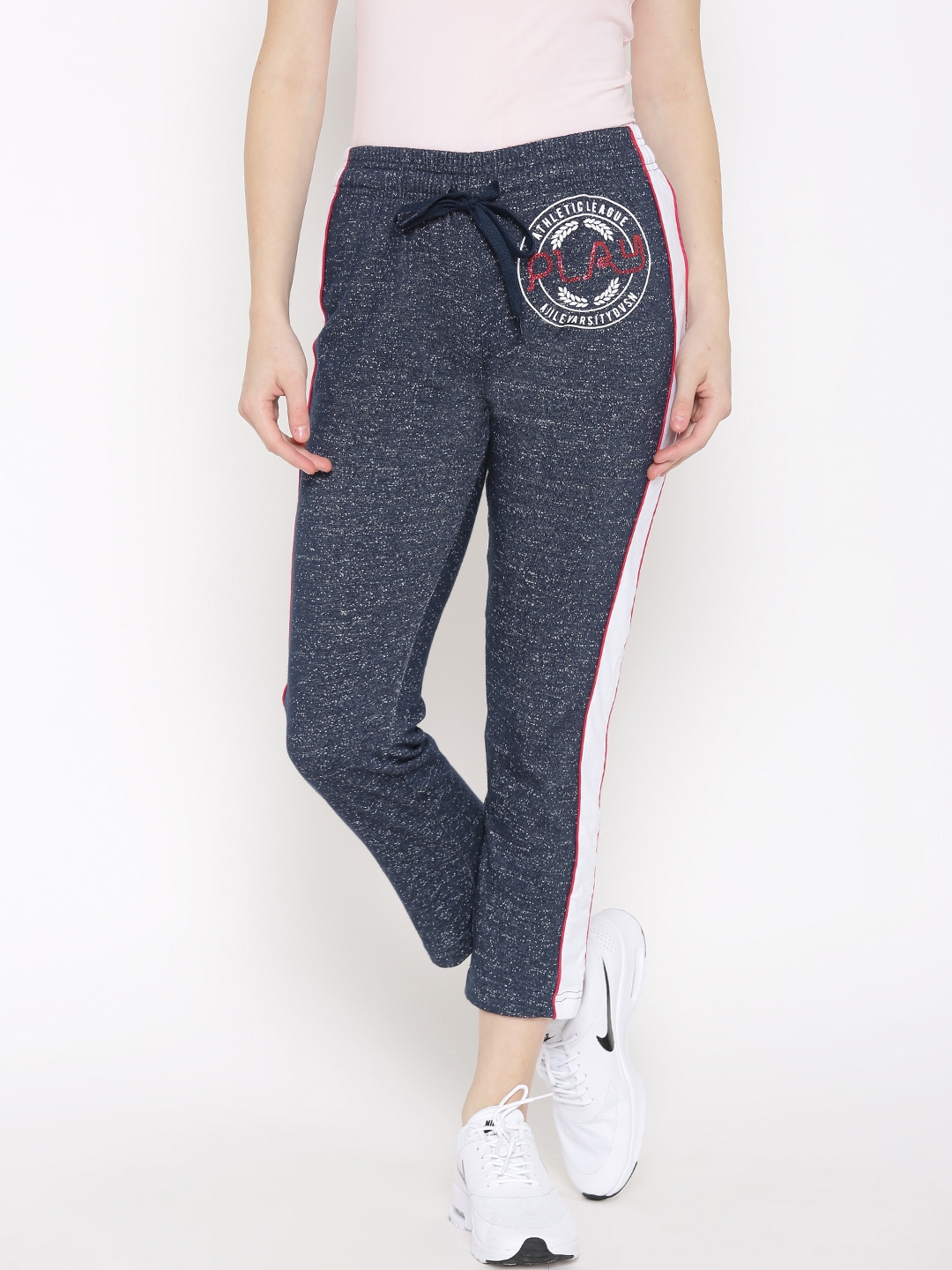 womens navy track pants