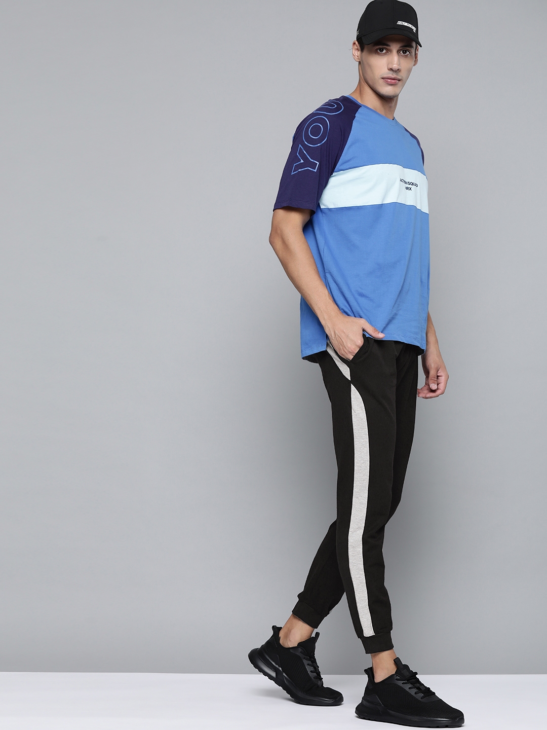 hrx black track pants