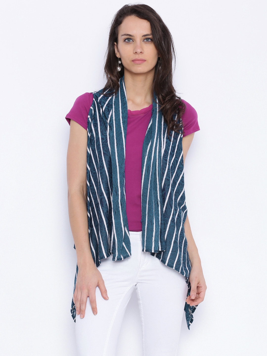 long striped shrug