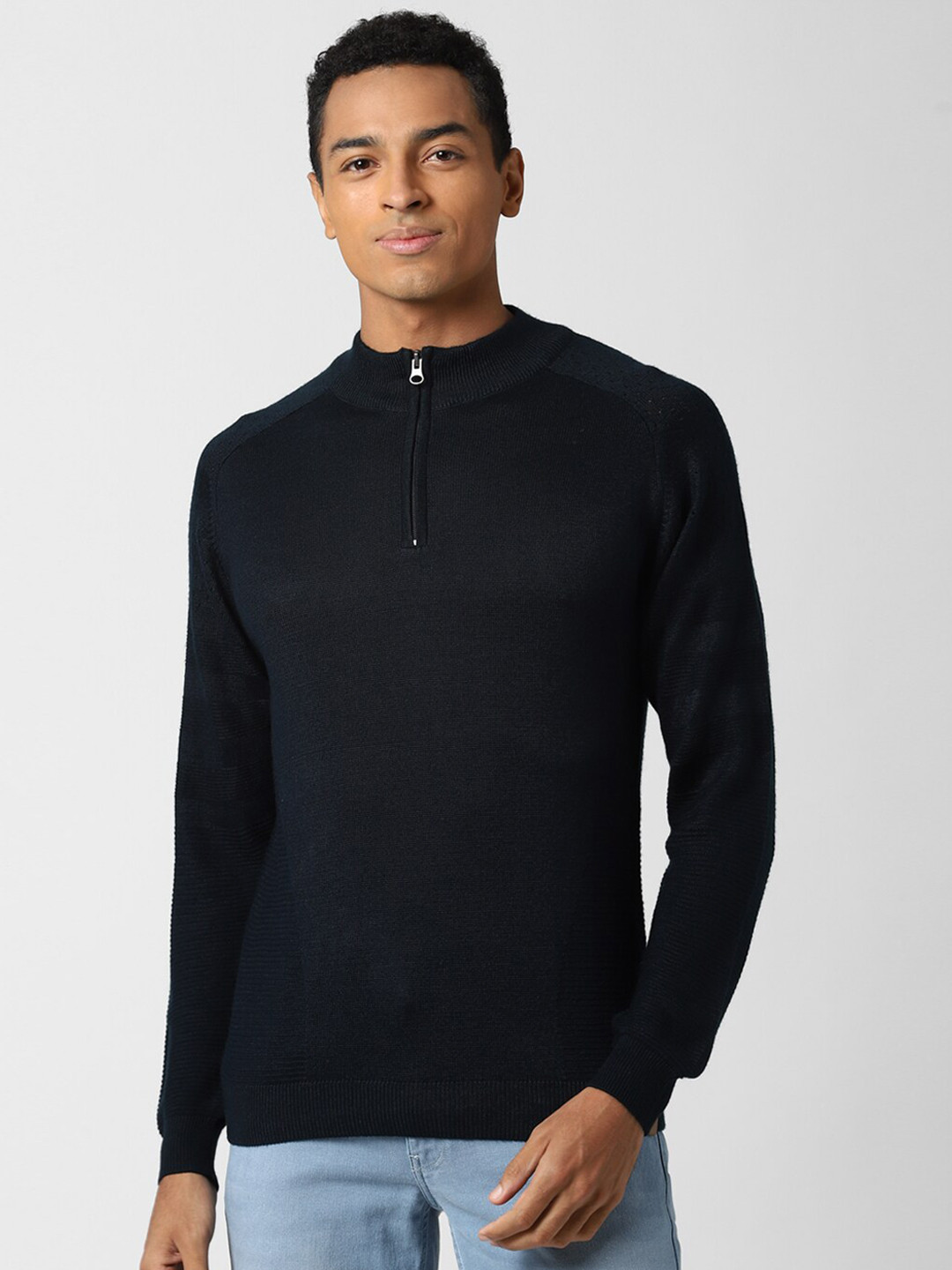 Buy Peter England Men Navy Blue Sweaters Sweaters for Men 14718658