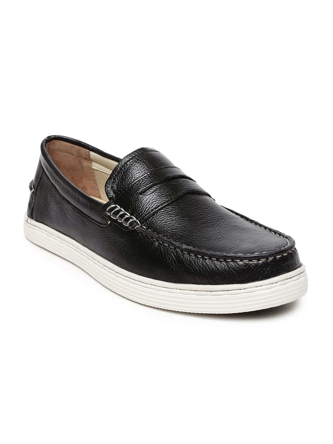 Buy Hush Puppies Men Black Leather Loafers - Casual Shoes for Men ...