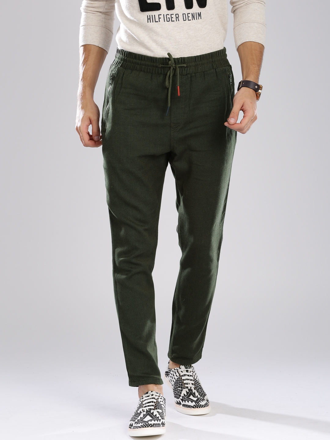 Buy Tommy Hilfiger Green Track Pants - Track Pants for Men 1473627 | Myntra