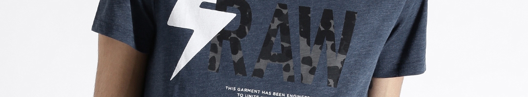 Buy G STAR RAW Navy Printed T Shirt - Tshirts for Men 1474223 | Myntra