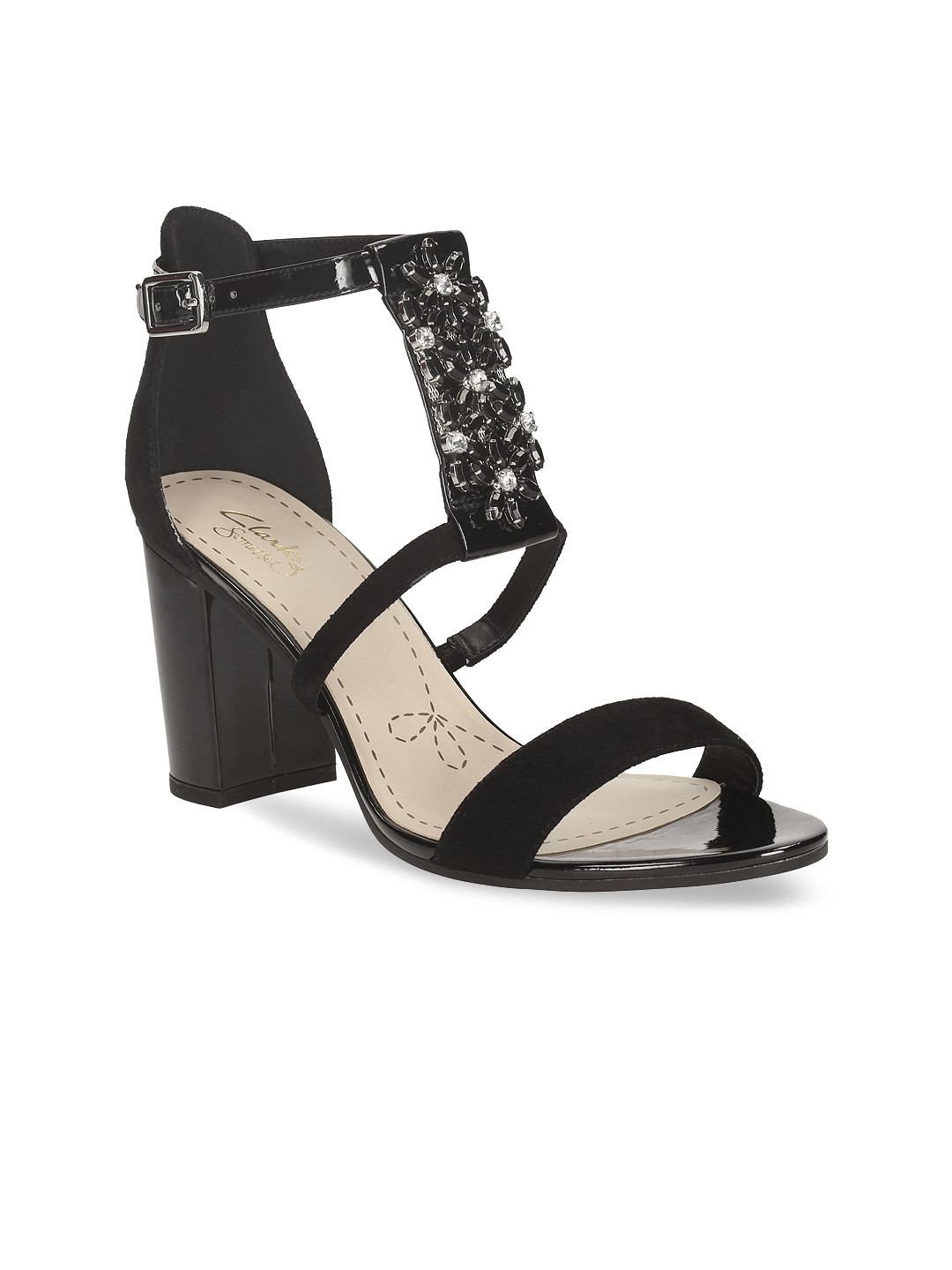 clarks black heels