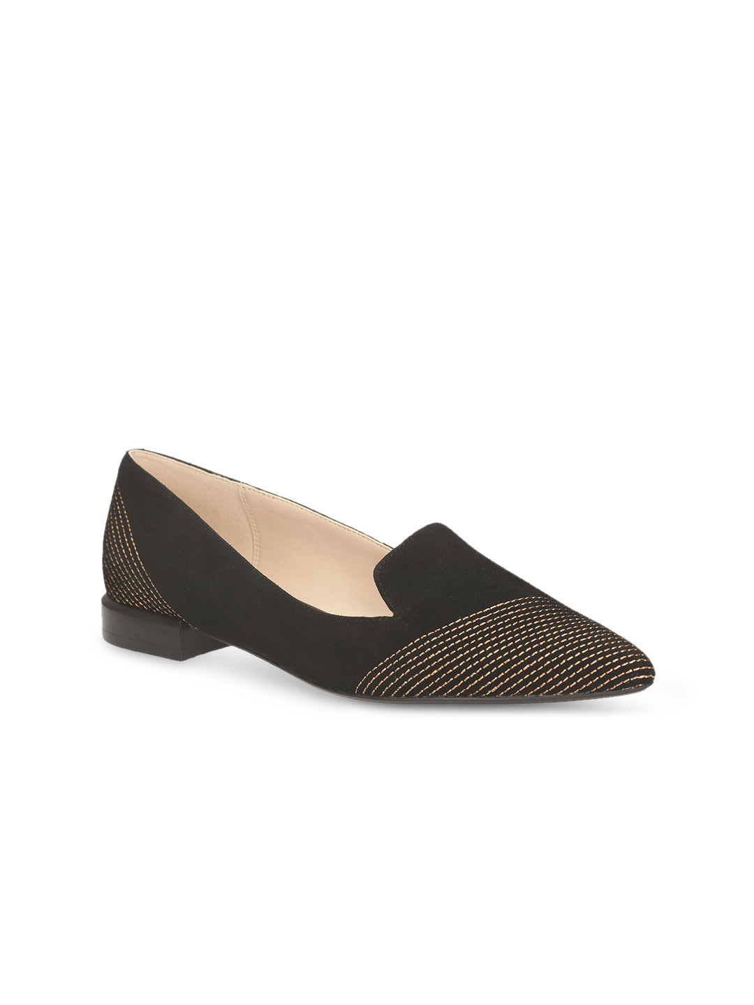 clarks ladies black flat shoes