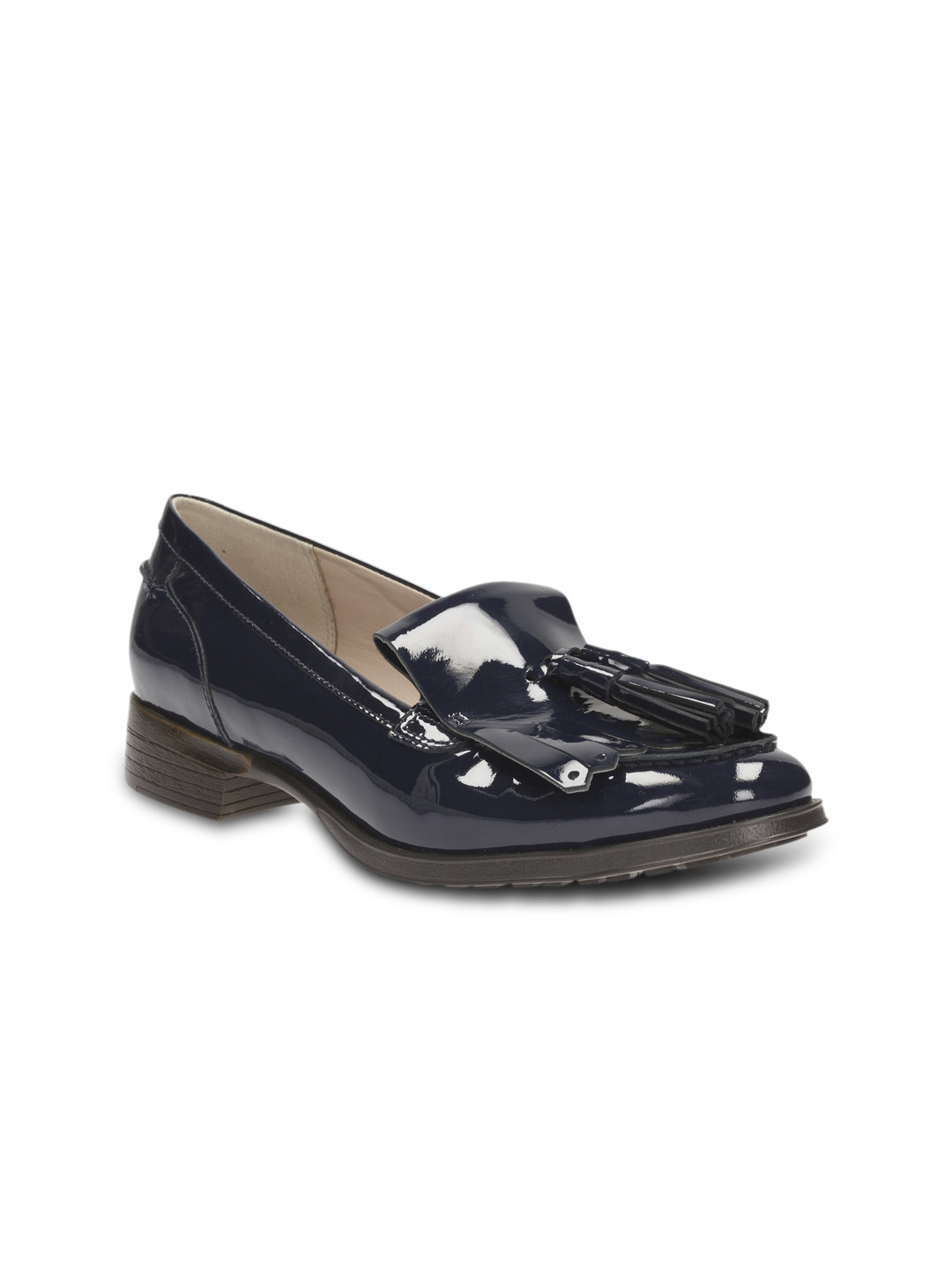 clarks ladies navy shoes