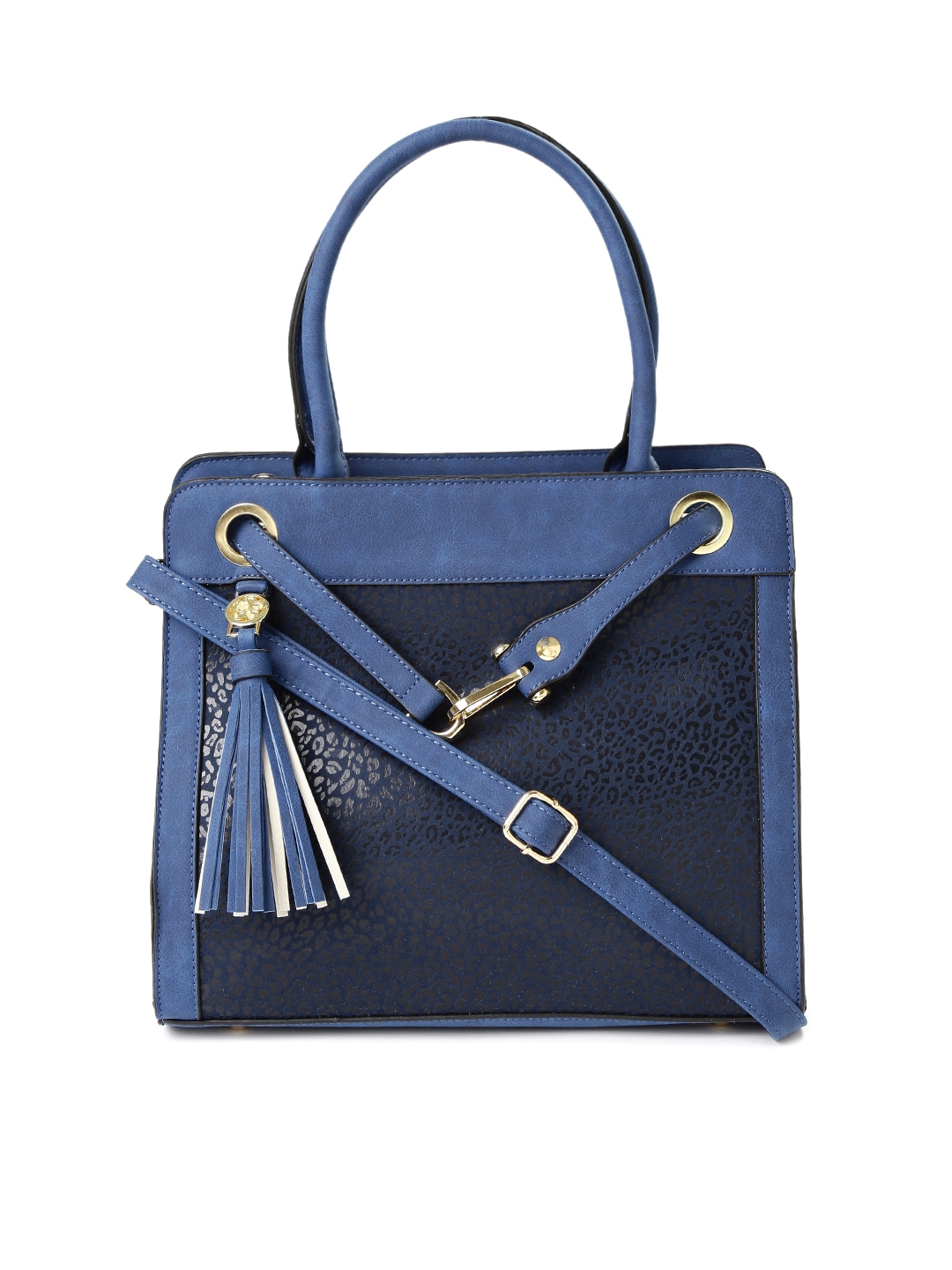 Buy Paprika By Lifestyle Blue & Black Animal Print Shoulder Bag ...